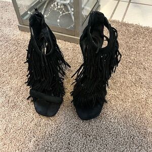 Fringe Black Women's Shoes